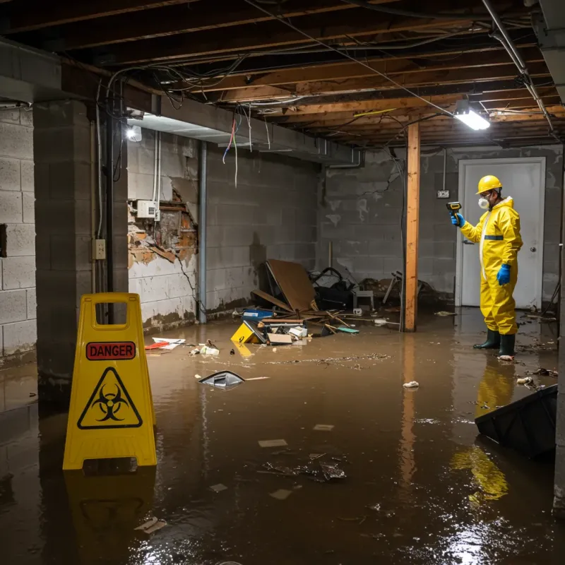 Flooded Basement Electrical Hazard in East Quincy, CA Property